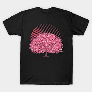 Retro Cherry Blossom Japan Flower Japanese Cherry Blossom T-Shirt